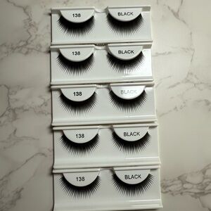 Lot of 5 Black False Eyelashes Set